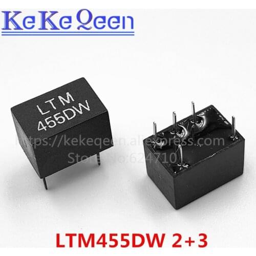 10Pcs/Lot LTM455D LTM455DW 455D B55DC 2+3 5Pin DIP-5 455KHz ceramic filter For communication Signal relay