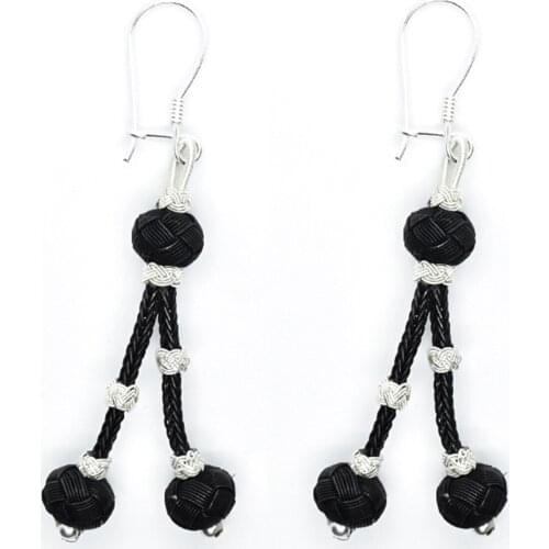 KSG Women 1 Pair Silver Earring Fine Weaving Casual Jewelry Kazaziye Silver Earring Female Earring Special Day Gift Earring