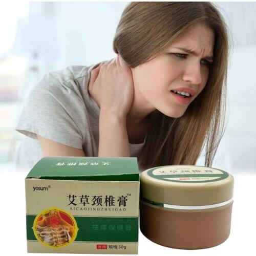 50G Chinese Plants Wormwood Extract Ointment Cervical Vertebra Pain Relief Cream Medical Plaster Nect Pain Aches Herbal Paste