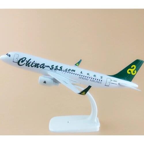 20cm Metal Alloy Plane Model Air China SSS Spring Airlines Airbus 320 A320 Airways Airplane Model w Stand Aircraft Gift