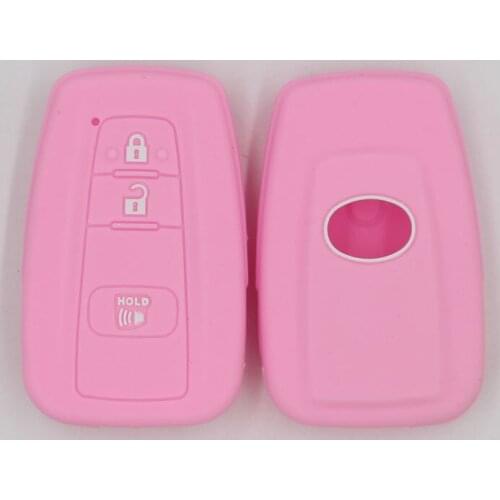 KAPU Multi-coloured Key Case for Car Toyota Prius Prime 3 Buttons Remote Keyless Cover Case Shockproof 100% Silicone Case 1PC