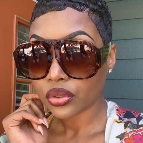 Big frame pilot Female Sunglasses Fashion Luxury Brand clear Sunglasses Men oversized sunglasses for summer women men