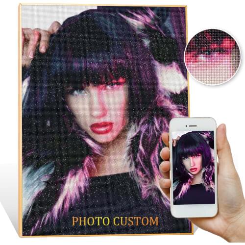 Photo Customization 5D DIY Diamond Painting Cross Stitch Kit Full Diamond Embroidery Mosaic Rhinestone Decoration Surprise Gift