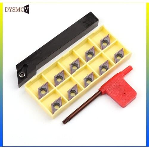 1PCS SDJCR1212 SDJCR1616 SDJCR2020 SDJCR2525H11+10PCS DCMT11T304 carbide insert turning tool cutting tool set