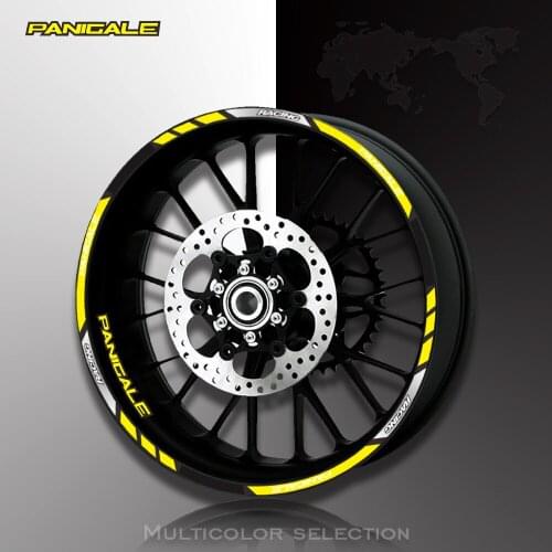 Motorcycle front and rear wheels Edge Outer Rim Sticker Reflective Stripe Wheel Decals For DUCATI PANIGALE