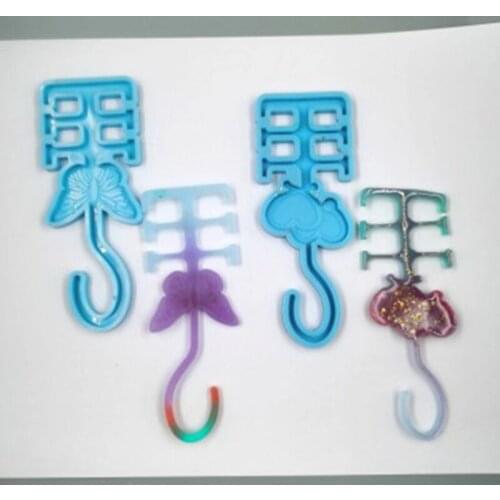 DIY Hanger Resin Molds Face Covering Storage Hook Silicone Epoxy Casting Mould T84A