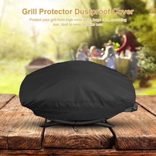 Outdoor Dustproof Waterproof For Wb Heavy Duty Grill Covers Rain Protective Outdoor Barbecue Cover Round BBQ Grill Cover