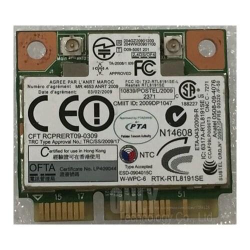 Realtek RTL8191se half PCI-E wireless wifi card FRU 43Y6553 for IBM Lenove Thinkpad X200S X201 802.11BGN