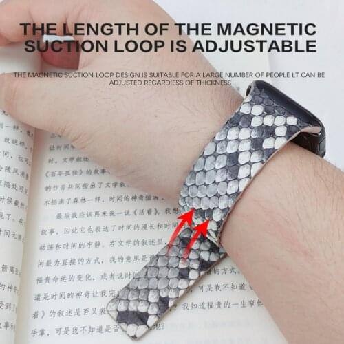 Newest snake skin watch band for Apple Watch series 6/5/4/3/2 SE luxury genuine python skin matte strap for iWatch watchband