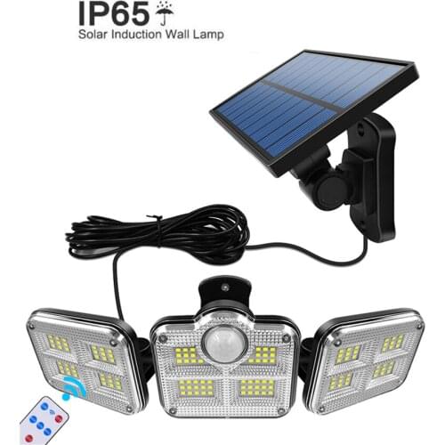 138 led seperable remote Solar Light Outdoor Motion Sensor Recharge Solar Wall lamp Waterproof Emergency security lights Street