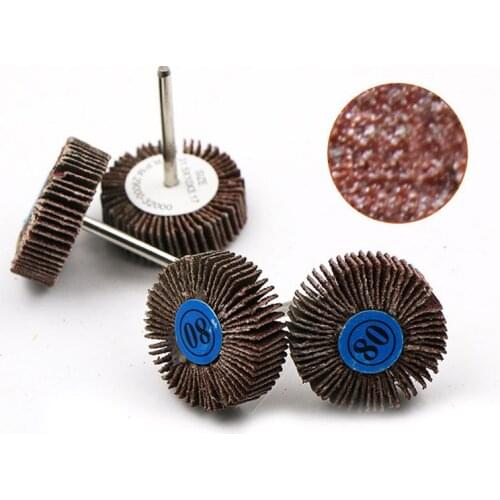 80 Grits Flap Sanding Wheel Head Grinding Disc T-shaped Grinding Head for Metal Woodwork Polishing Rotating Tool WWO66