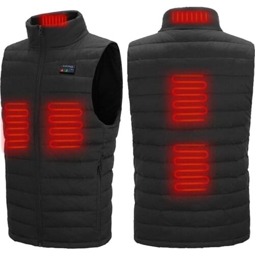 Outdoor Warm Smart Heated Vest Fashion Men Women Coat Camping Heating Suit Winter Jacket Sport Wear Thermal Electric Vest Veste