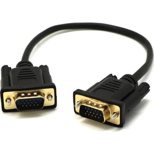 VGA HD15 Male To Male Cable Monitor M/F Extension Adapter Cord