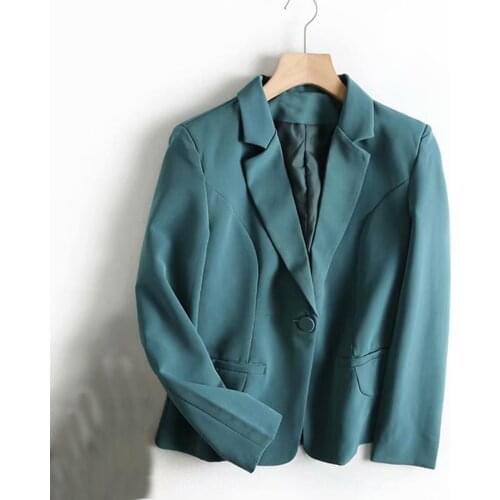 Professional Single Breasted Jacket Female Novel Slim Long Sleeve Office Jackets Coats Oversized Outerwear