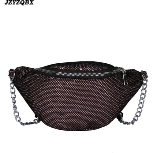 JZYZQBX Women Waist Pack Sequins Waist Bag Banana Bag Gradient Color Fanny Pack Womens Belt Bag Chest Bag riñonera mujer