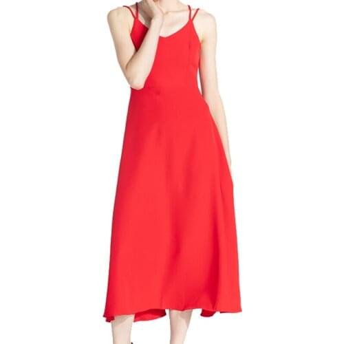 AECU 2021 Spring Summer Holiday Dress Cross Spaghetti Strap Backless Solid Beach Women Dresses Sexy Dresses Party Club Dress