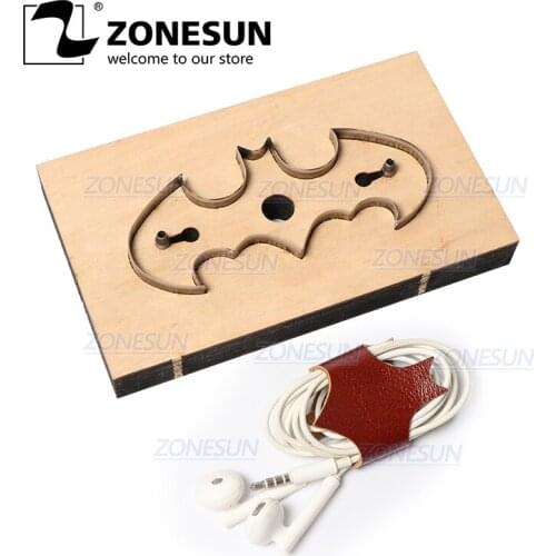 ZONESUN Bat Customized Leather Cutting Die Leather Diy Craft Wire Earphone Collector Wooden Template Punch Cut Steel Rule Die