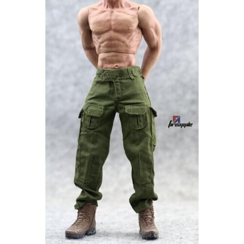 1/6 soldiers US military Vietnam war combat pants tide soldiers pants army green casual trousers boots Action Figures