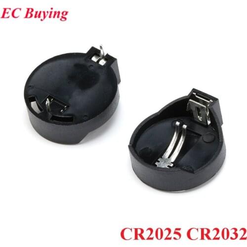 10pcs CR2025 CR2032 Battery Button Cell Holder Socket Case Battery Holder Box