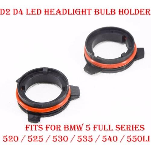 2PCS D2 D4 D2S/R/C D4S/R/C LED Headlight Kit Bulb Lamp Holder Adapter Base Retainer Socket For BMW 5 Series 520 525 530 535 540