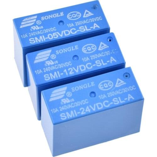 2PCS/lot Relays SMI-05VDC-SL-A SMI-12VDC-SL-A SMI-24VDC-SL-A 10A 4PIN