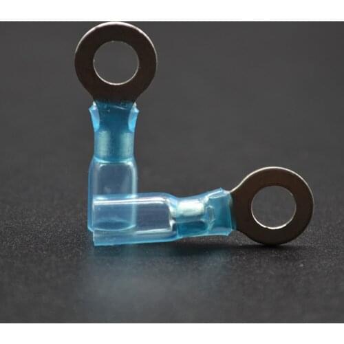 AWG16-14 Ring wire connectors Nylon Insulated Heat Shrink Ring Terminal Electrical Wire Crimp Connectors Set, Yellow, Blue, Red