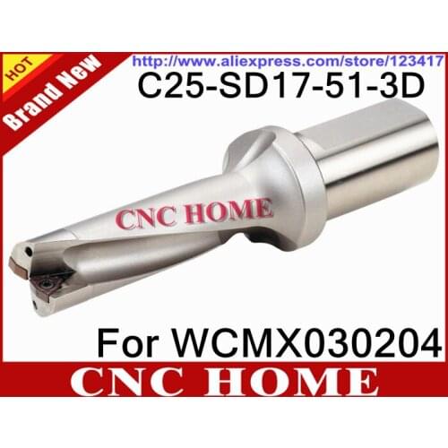 Free Shiping U-drill 17mm 3x Depth T-Max U Magic Rapid Drill Blind Hole Making Tool For WCMX030204 Drilling Inserts