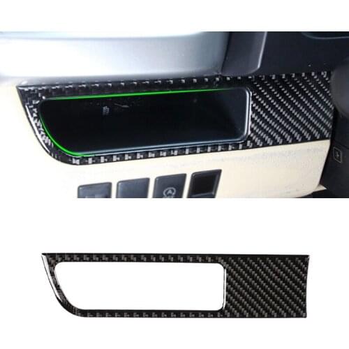 For Toyota Highlander 2015 2016 2017 2018 Car Carbon Fiber Driver Side Card Slot Panel Frame Cover Protective Trim