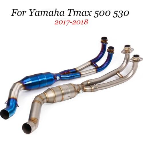 For Yamaha Tmax500 Tmax530 Tmax T-Max 500 530 2017 2018 Full Motorcycle Exhaust System Modified Pipe Middle Connection Pipe