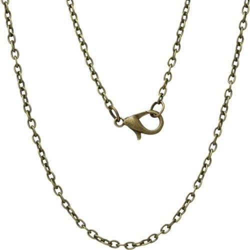 DoreenBeads Jewelry Necklace Antique Bronze Cable Chains Lobster Clasp 77cm(30 3/8") long, 12 PCs