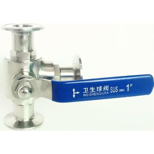 Fit 89mm Pipe OD x 3.5" Tri Clamp Sanitary L-Port Ball Valve SUS 304 Stainless Beer Brewing Home