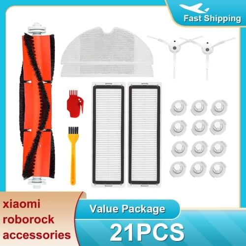 HEPA Filter Main Brush Side Brush Washable Mop Cloth For xiaomi roborock S5 MAX S6 Pure Accessories Vacuum Cleaner Parts