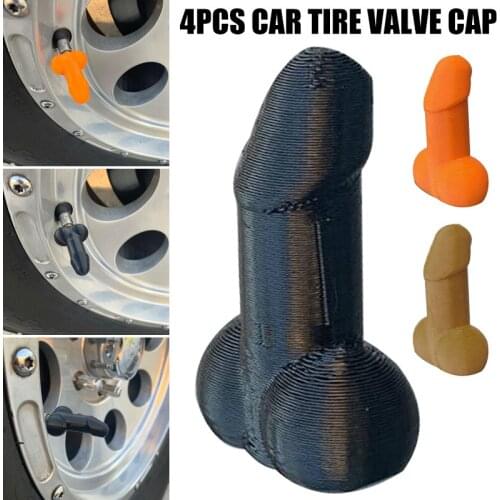New 4Pcs Prank Tire Caps Universal Car Wheel Tire Valves Stem Caps Dust Cover for Cars SUVs Bikes Bicycles Motorcycles N66
