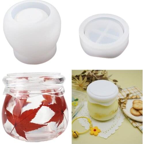 Storage Box Silicone Mold For Epoxy Resin DIY Pudding Cup Storage Box With Cover Container Mold Resin Glue Making Home Decor