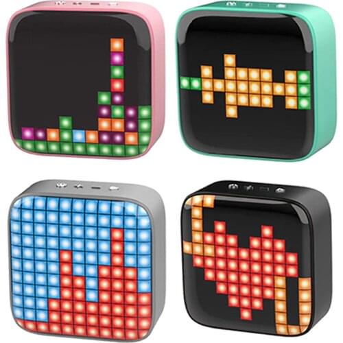 Mini Retro Wireless Bluetooth Pixel Art Speaker for Music Phone Smartphone
