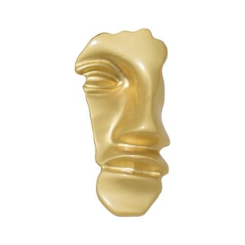 Fashion Metal Face Brooch Vintage Brooches For Women Men Party Jewelry Accessories Baroque Vintage Retro Brooches