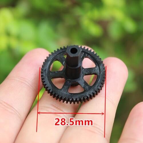 Plastic Gear with 55-Tooth 0.5 Modulus, Mini Gear for Main Shaft Gear of Helicopter, Shaft Diameter 7.4mm