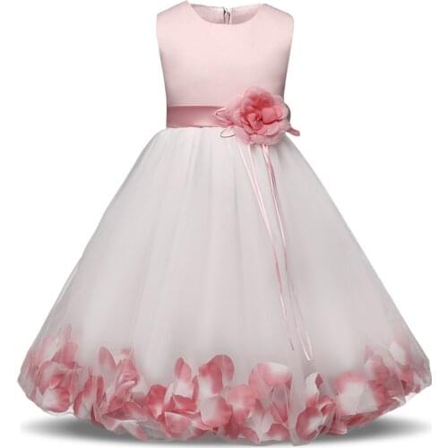 4-10 Years Kids Flower Bridesmaids Dresses for Girls Wedding Elegant Princess Party Pageant Dress Formal Gown for Teen Children