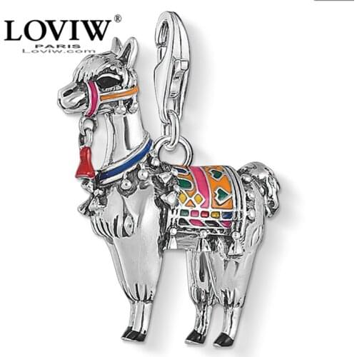 Llama Charms Pendant,2021 Fashion Jewelry silver-plate Cute Gift For Women Boy Girls Fit Bracelet Necklace