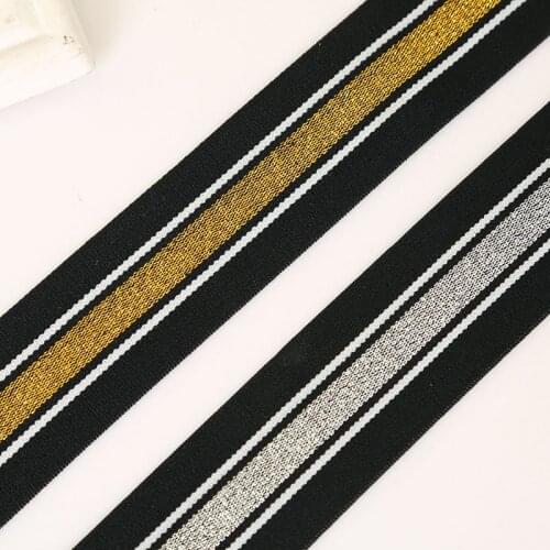 40mm Rubber Elastic Band Striped Fashion Shoulder Bottom Straps Rubber Bands 4cm for Bags Trousers Underwear DIY Accessories 1M