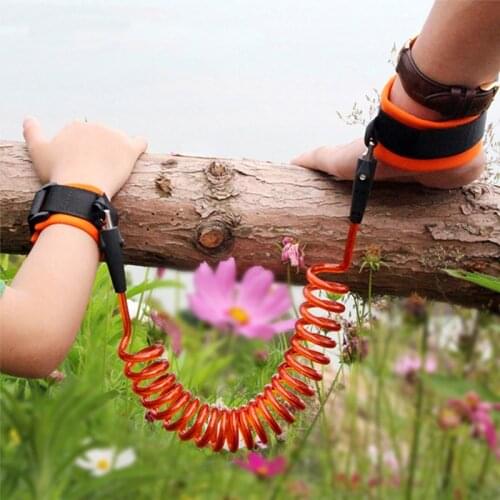 Adjustable Kids Safety Harness Children Wrist Leash Anti-lost Link Traction Rope Outdoor Baby Walker Wristband 1.5-2.5m