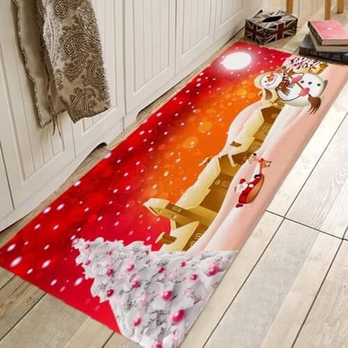 Christmas Rug 3D RUG Hallway Carpets and Rugs for Bedroom Living Room Carpet Kitchen Bathroom Anti-Slip Floor Mats 3D Mat
