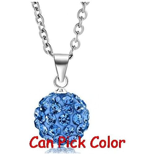 G35ice in aliexpress 16 inch white black mix Fashion Silver Plated CZ ball Necklace Pendant Chain crystal