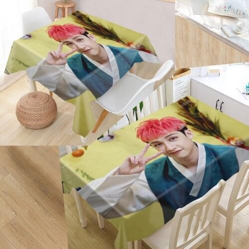KPOP Bang Chan Tablecloth 3D Print Oxford Fabric Square/Rectangular Dust-proof Table Cover For Party Home Decor TV Cover 0317