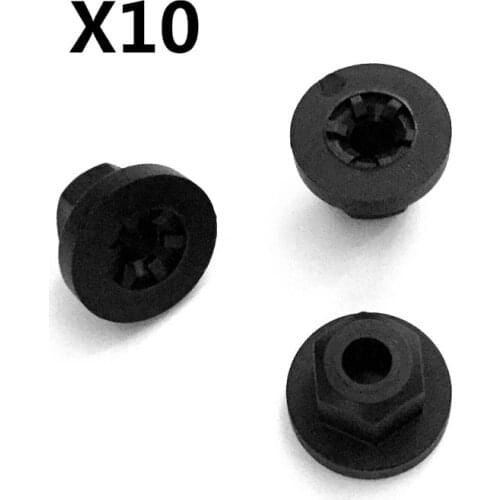 10pcs Exterior Plastic Body Nut Flange Clip 16131176747 For BMW E30 E32 E34 E36 / 7 Series 738, 740, 750 / Mercedes