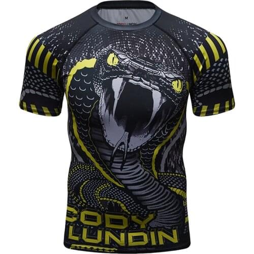New Design Hot Sale Compression Gym Short Sleeve T-Shirt Full Printing Clothing