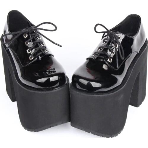 Angelic imprint New Arrival Punk Lolita style Women Pumps High Heel Platform gothic shoes size 35-46 9618