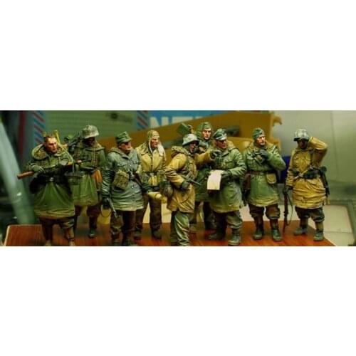 1/35 Scale German team nine groups WWII Figure Resin Model Kit Free Shipping