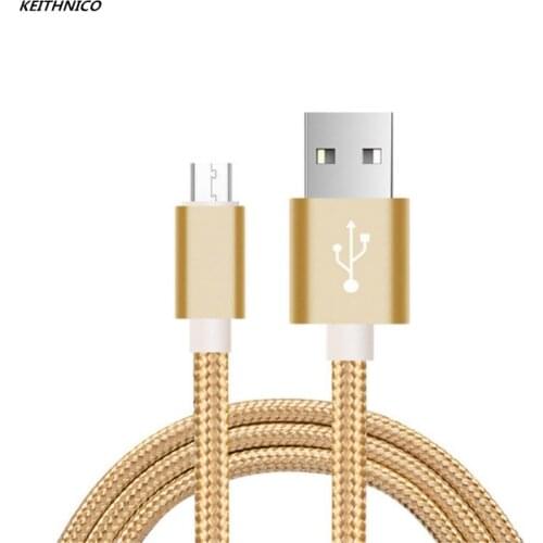1PC Nylon Micro USB Cable 2A Fast USB Charging Cord Data Cable for Samsung Huawei Tablet Android Microusb Charger Cable Wire