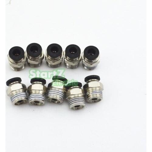 10PcsHigh quality 6mm to 1/4'' Thread Male Straight Pneumatic Tube Push In Quick Connect Fittings Pipe